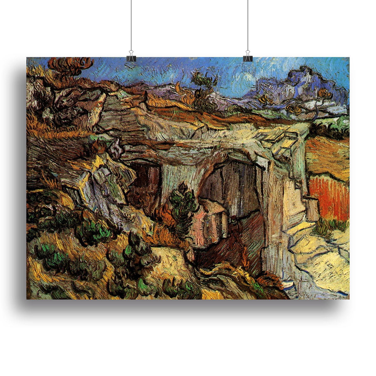 Entrance to a Quarry near Saint-Remy by Van Gogh Canvas Print or Poster - Canvas Art Rocks - 2