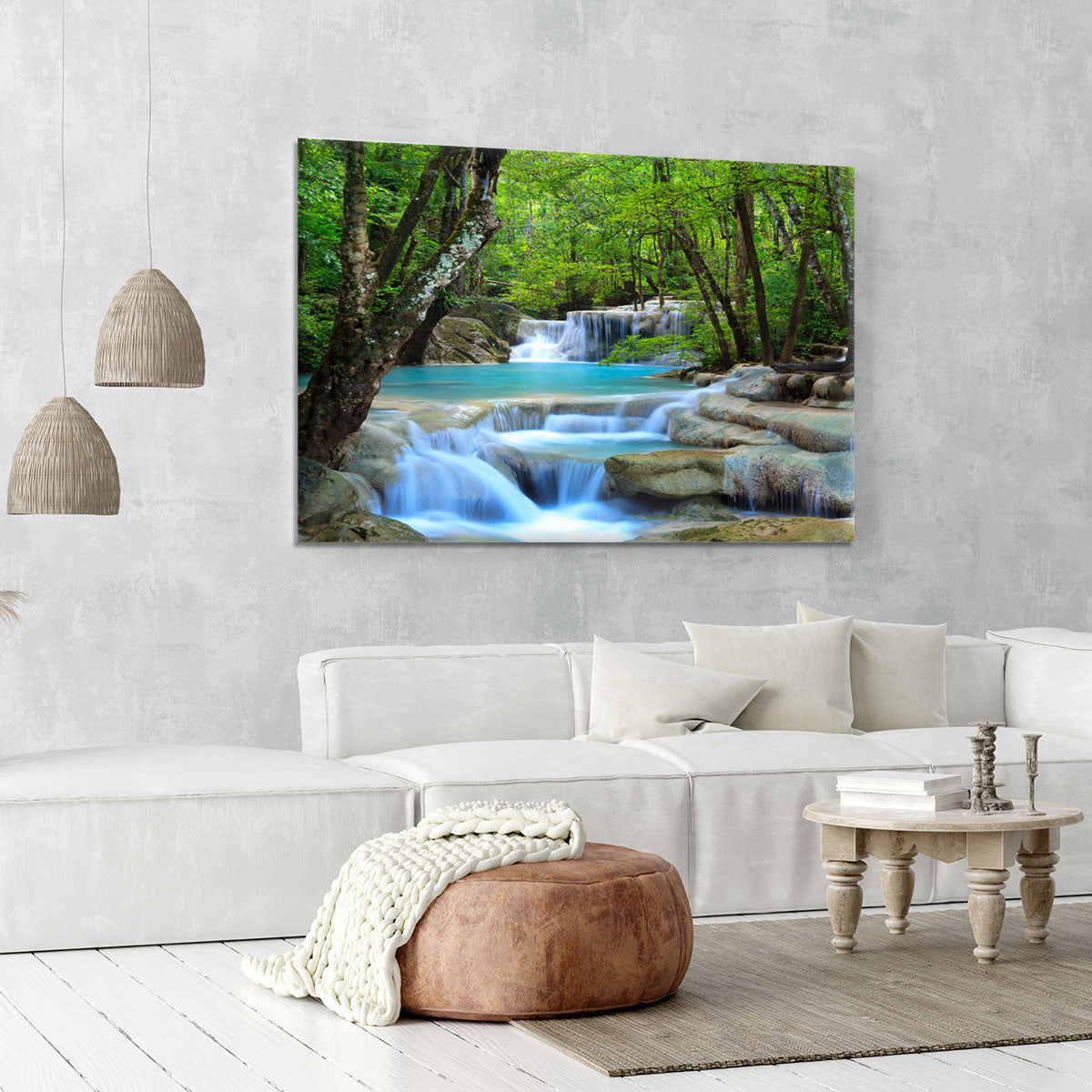 Erawan Waterfall Canvas Print or Poster - Canvas Art Rocks - 6