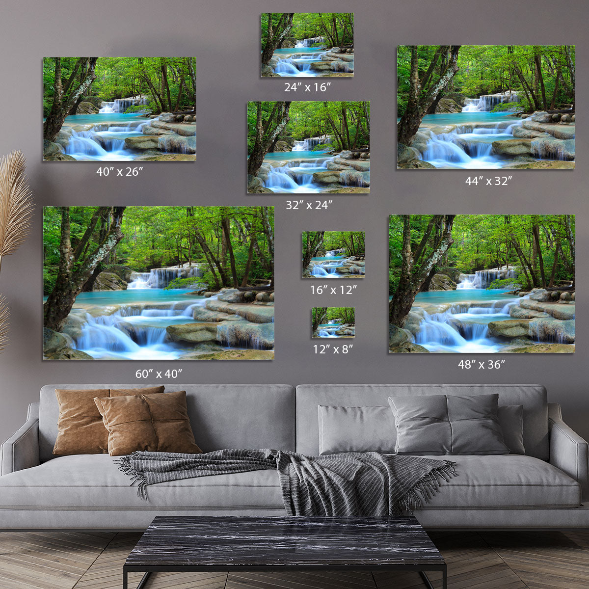 Erawan Waterfall Canvas Print or Poster - Canvas Art Rocks - 7