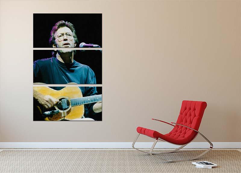 Eric Clapton live 3 Split Panel Canvas Print - Canvas Art Rocks - 2