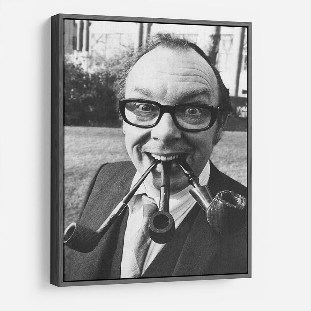 Eric Morecambe with three pipes in his mouth HD Metal Print