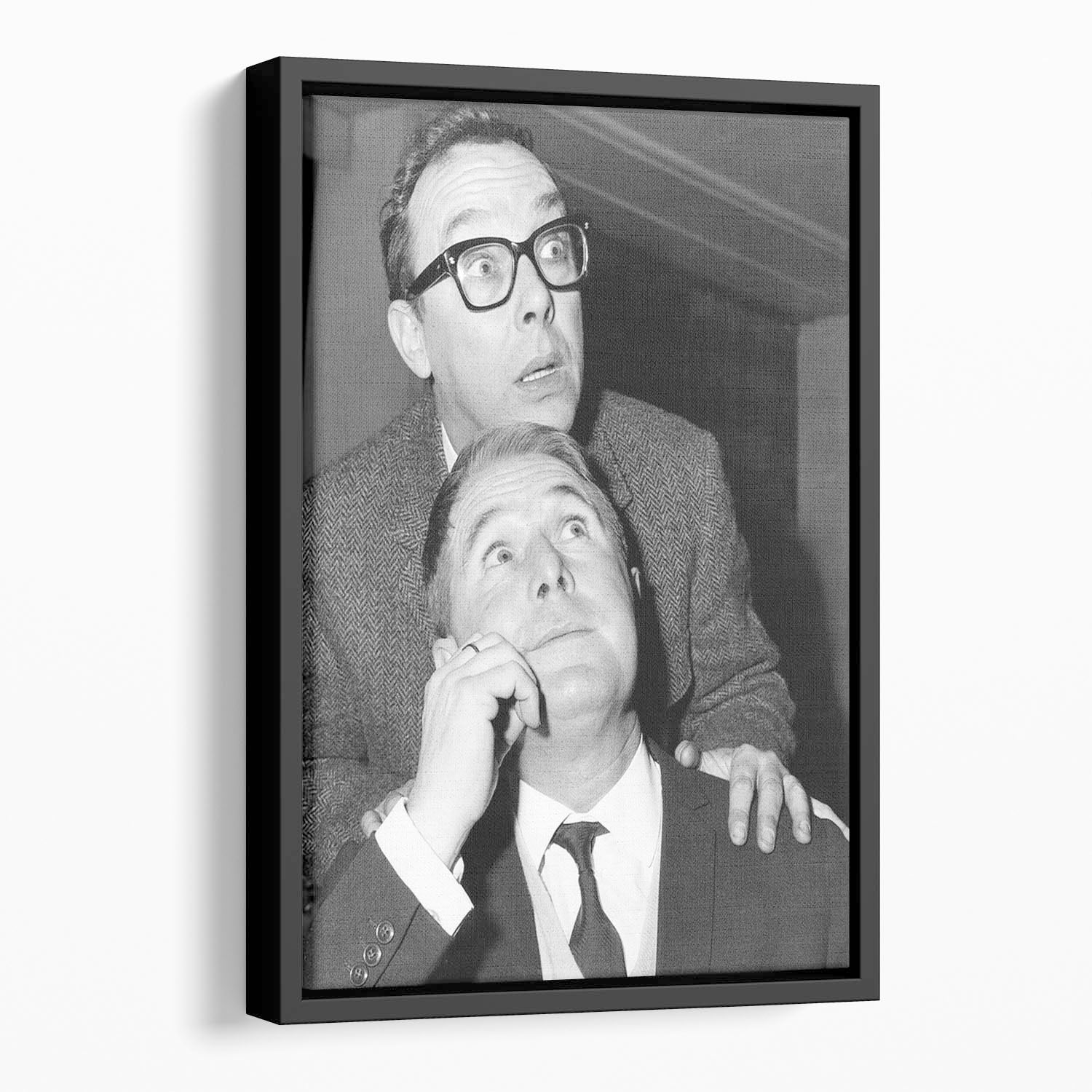 Eric and Ernie in the 1960s Floating Framed Canvas