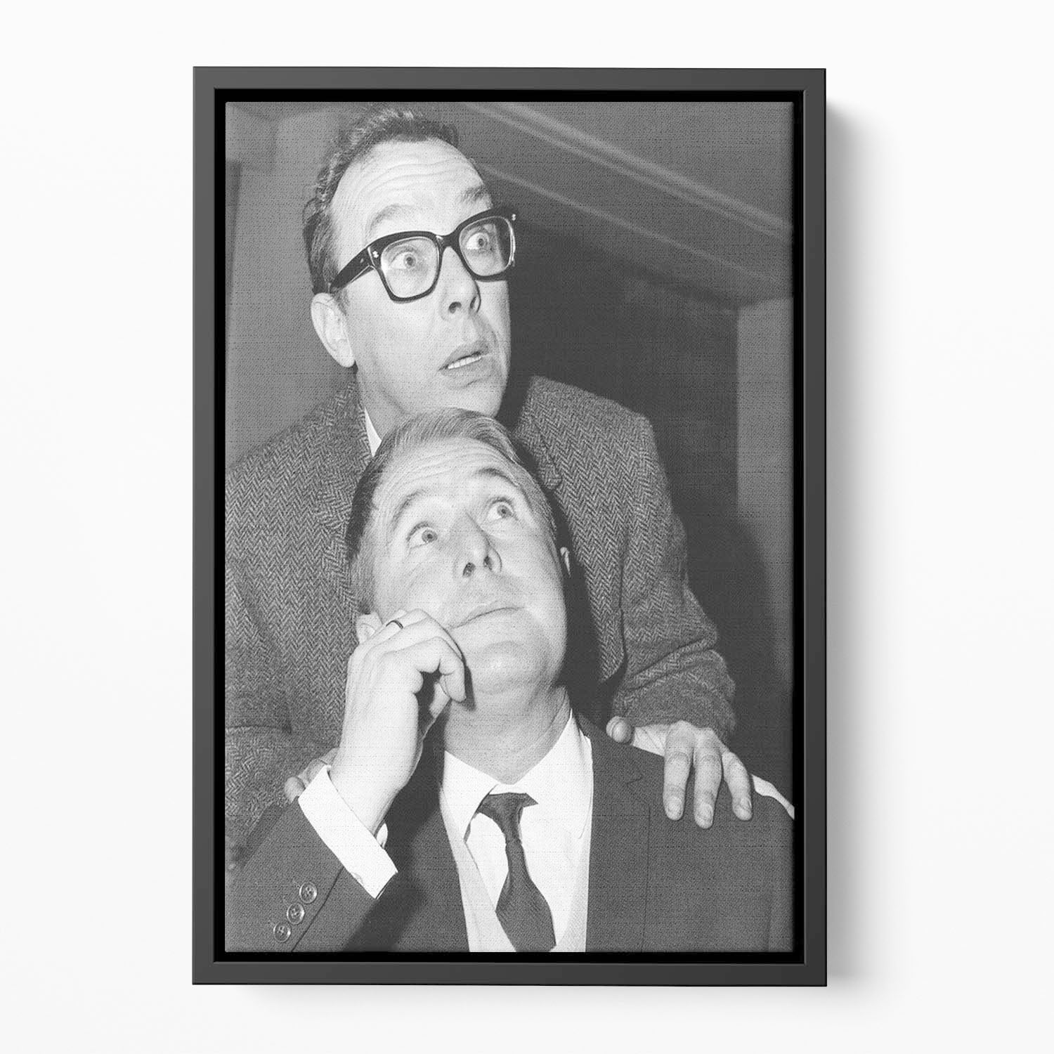 Eric and Ernie in the 1960s Floating Framed Canvas