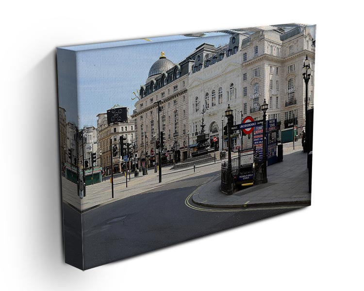 Eros Piccadilly Circus London under Lockdown 2020 Canvas Print or Poster - Canvas Art Rocks - 3