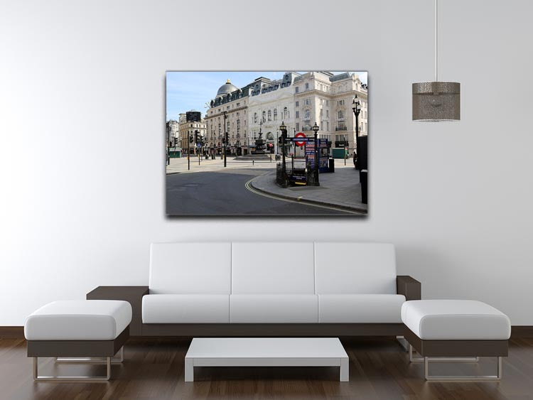 Eros Piccadilly Circus London under Lockdown 2020 Canvas Print or Poster - Canvas Art Rocks - 4