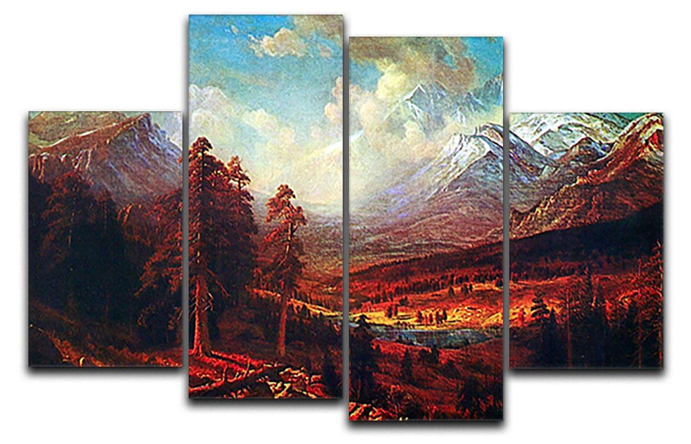 Estes Park by Bierstadt 4 Split Panel Canvas - Canvas Art Rocks - 1