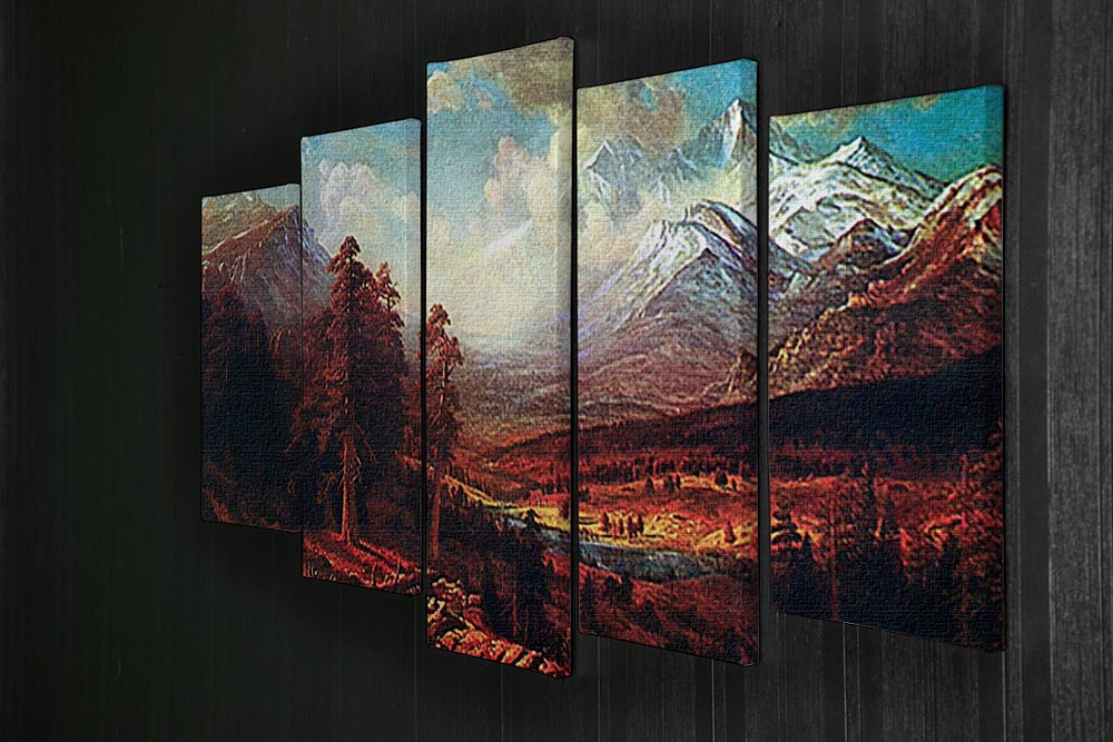 Estes Park by Bierstadt 5 Split Panel Canvas - Canvas Art Rocks - 2