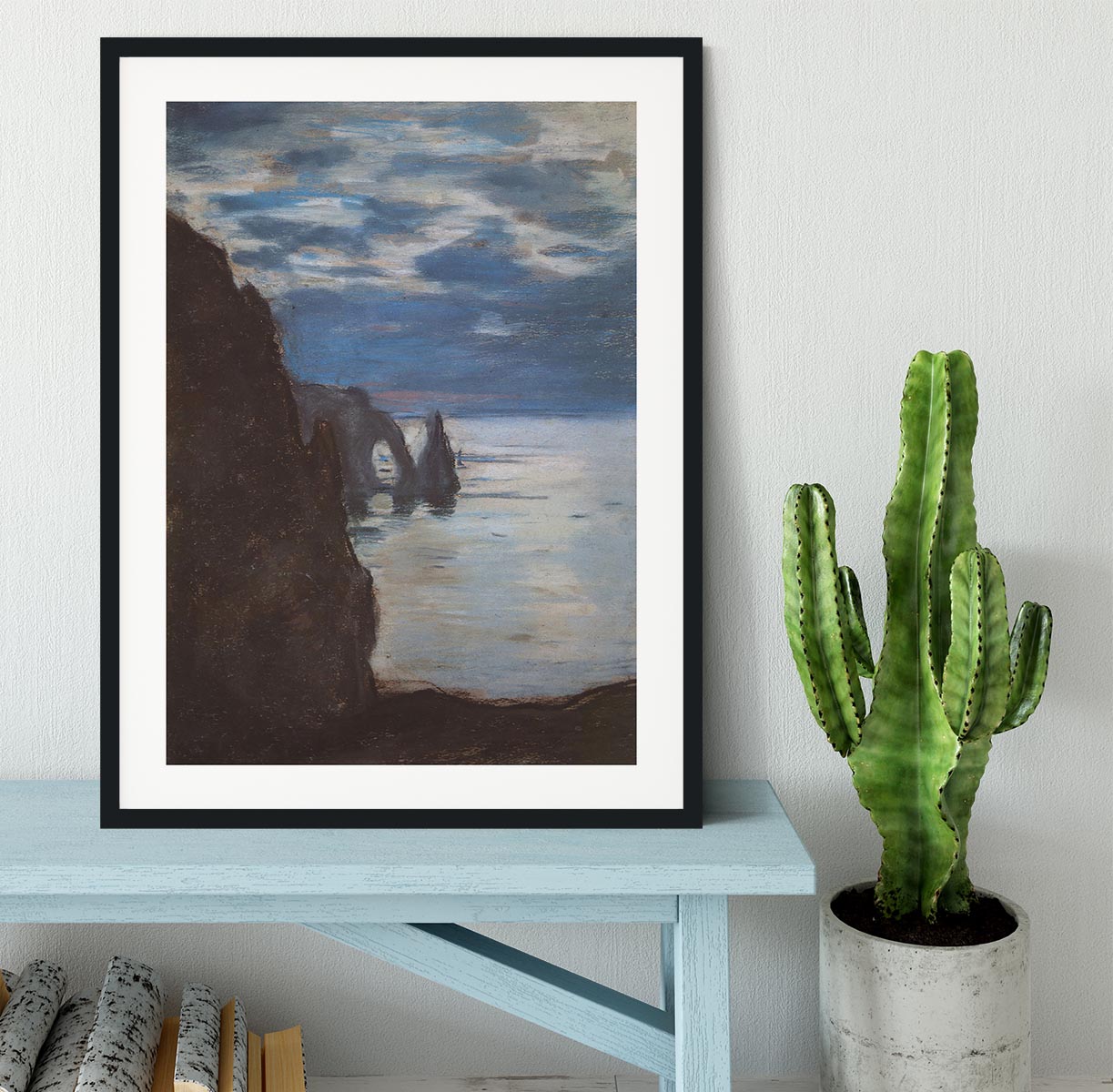 Etretat by Monet Framed Print - Canvas Art Rocks - 1