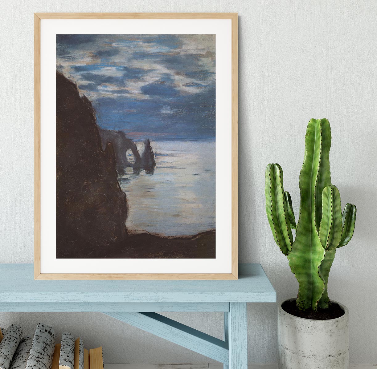Etretat by Monet Framed Print - Canvas Art Rocks - 3