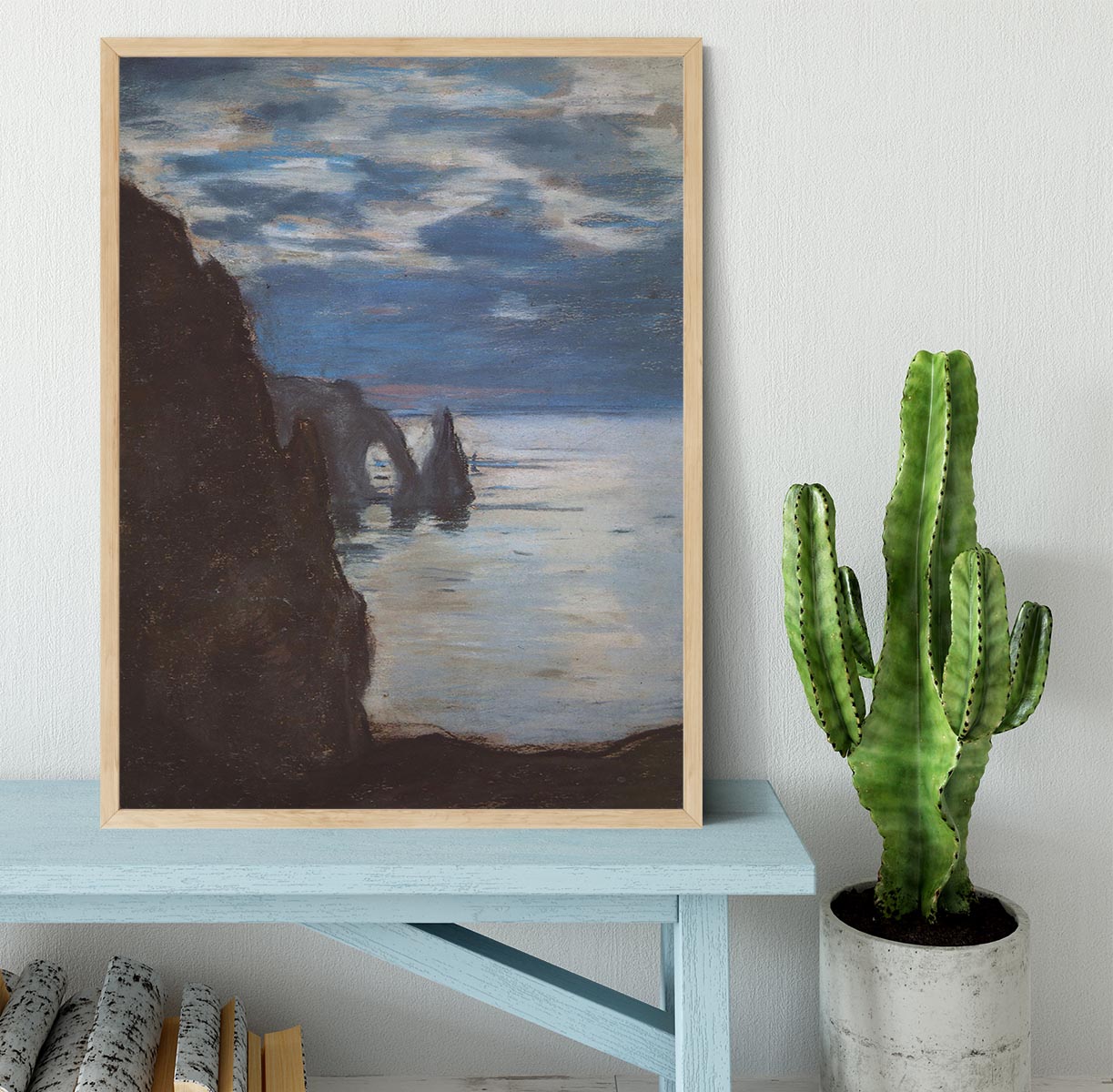 Etretat by Monet Framed Print - Canvas Art Rocks - 4