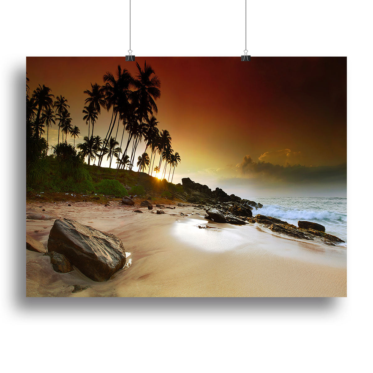 Extremely beautiful vivid sunrise Canvas Print or Poster - Canvas Art Rocks - 2