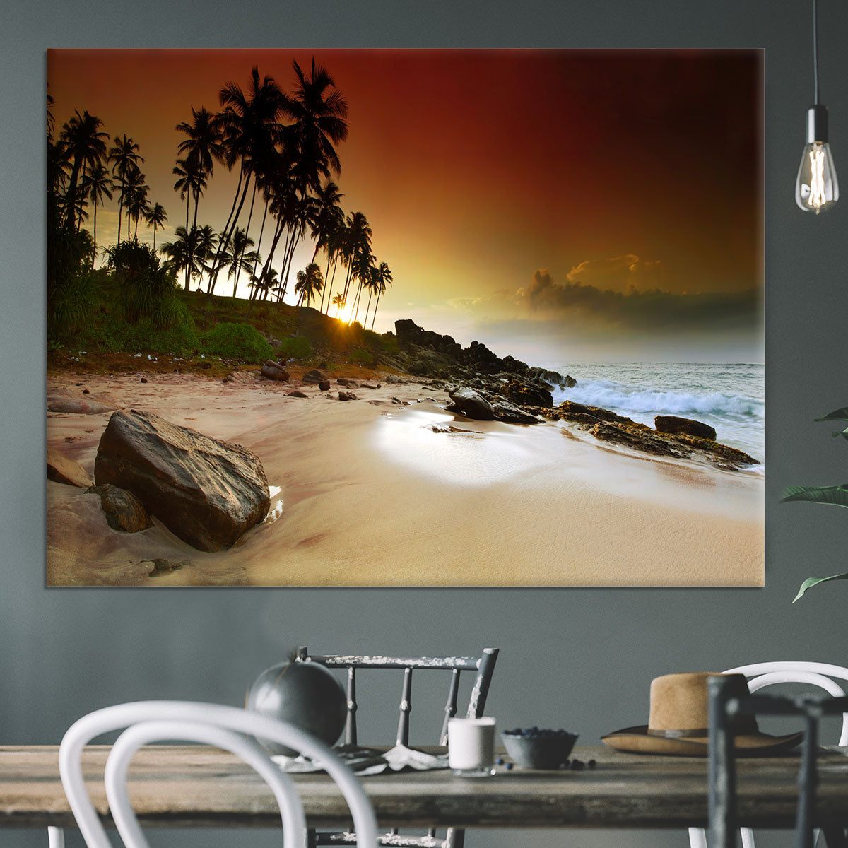 Extremely beautiful vivid sunrise Canvas Print or Poster - Canvas Art Rocks - 3