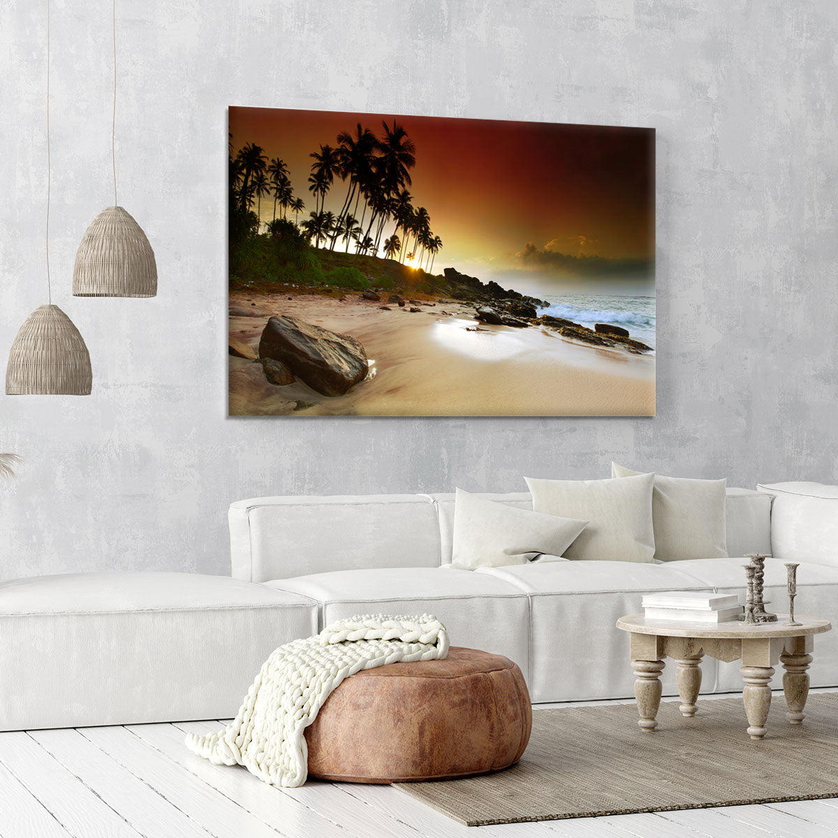 Extremely beautiful vivid sunrise Canvas Print or Poster - Canvas Art Rocks - 6