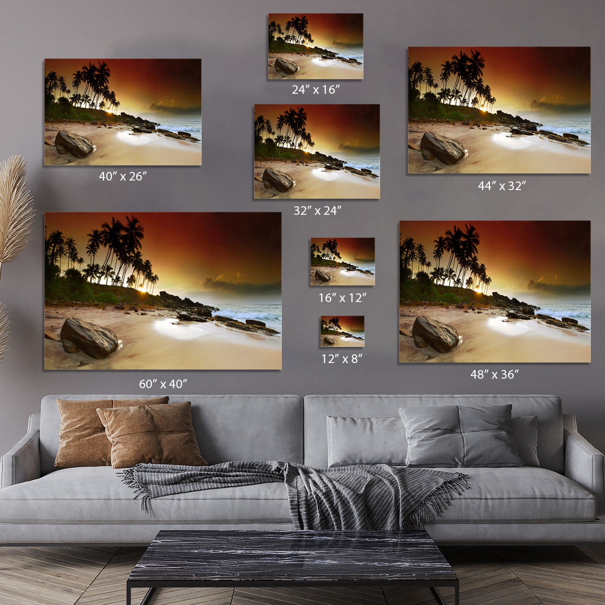 Extremely beautiful vivid sunrise Canvas Print or Poster - Canvas Art Rocks - 7