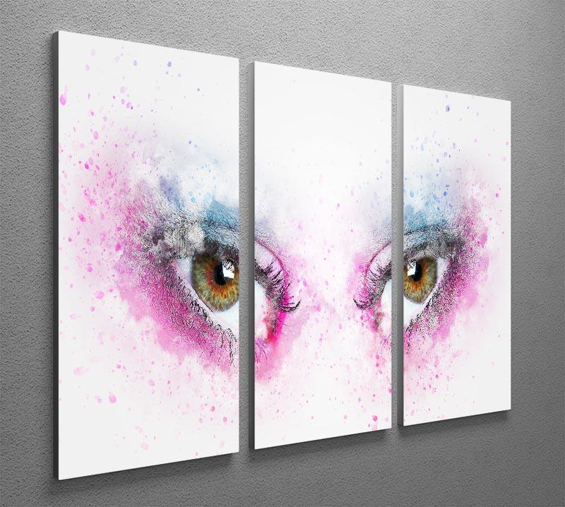 Eye Painting 3 Split Panel Canvas Print - Canvas Art Rocks - 2