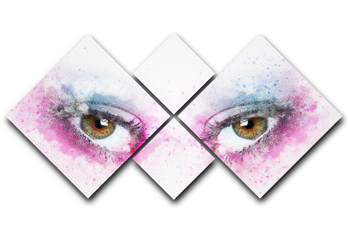 Eye Painting 4 Square Multi Panel Canvas  - Canvas Art Rocks - 1