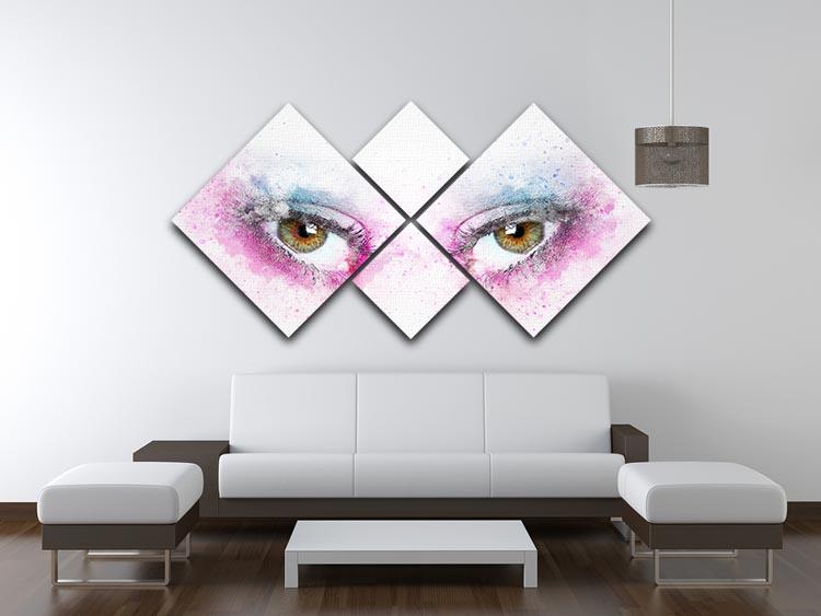Eye Painting 4 Square Multi Panel Canvas - Canvas Art Rocks - 3