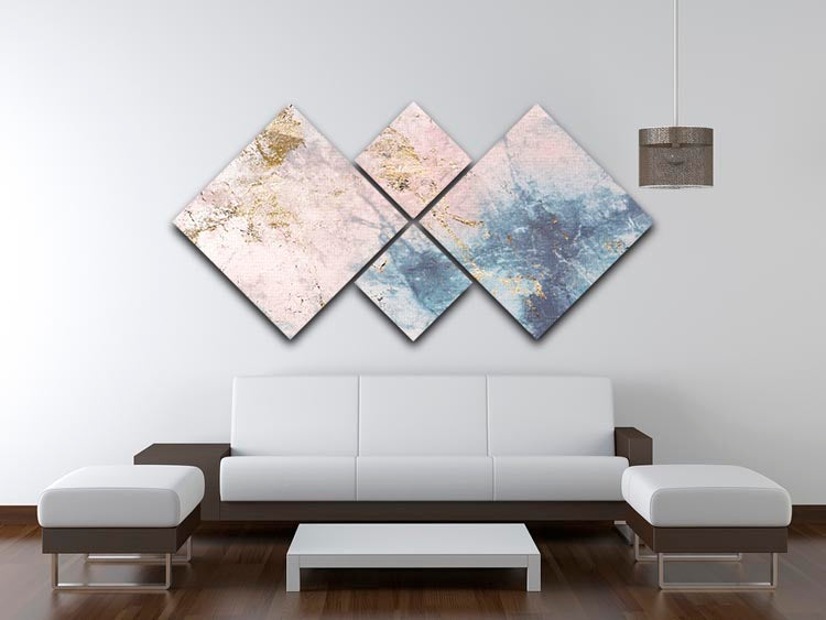 Faded Marble 4 Square Multi Panel Canvas - Canvas Art Rocks - 3