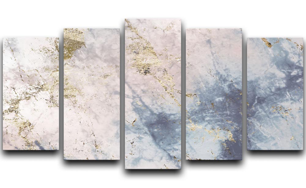 Faded Marble 5 Split Panel Canvas - Canvas Art Rocks - 1