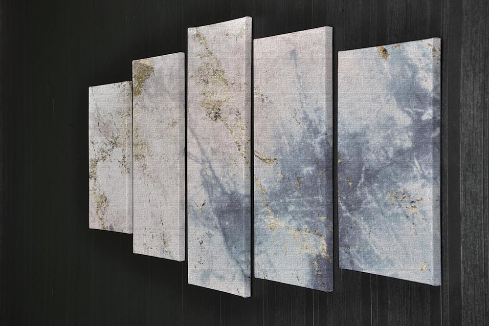 Faded Marble 5 Split Panel Canvas - Canvas Art Rocks - 2