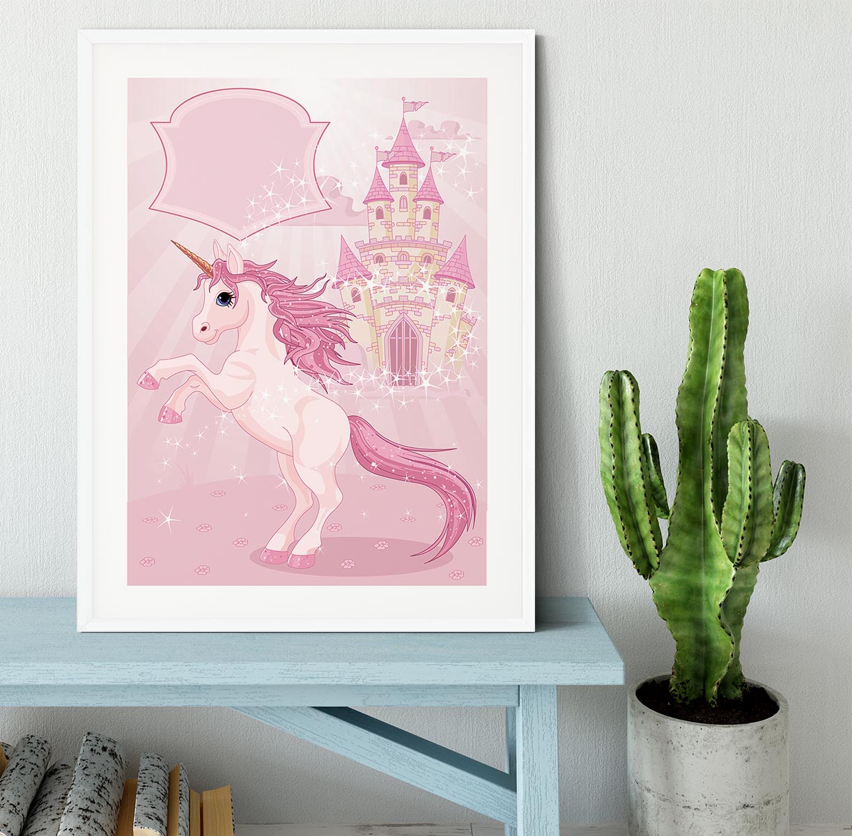 Fairy Tale Castle and Unicorn Framed Print - Canvas Art Rocks - 5