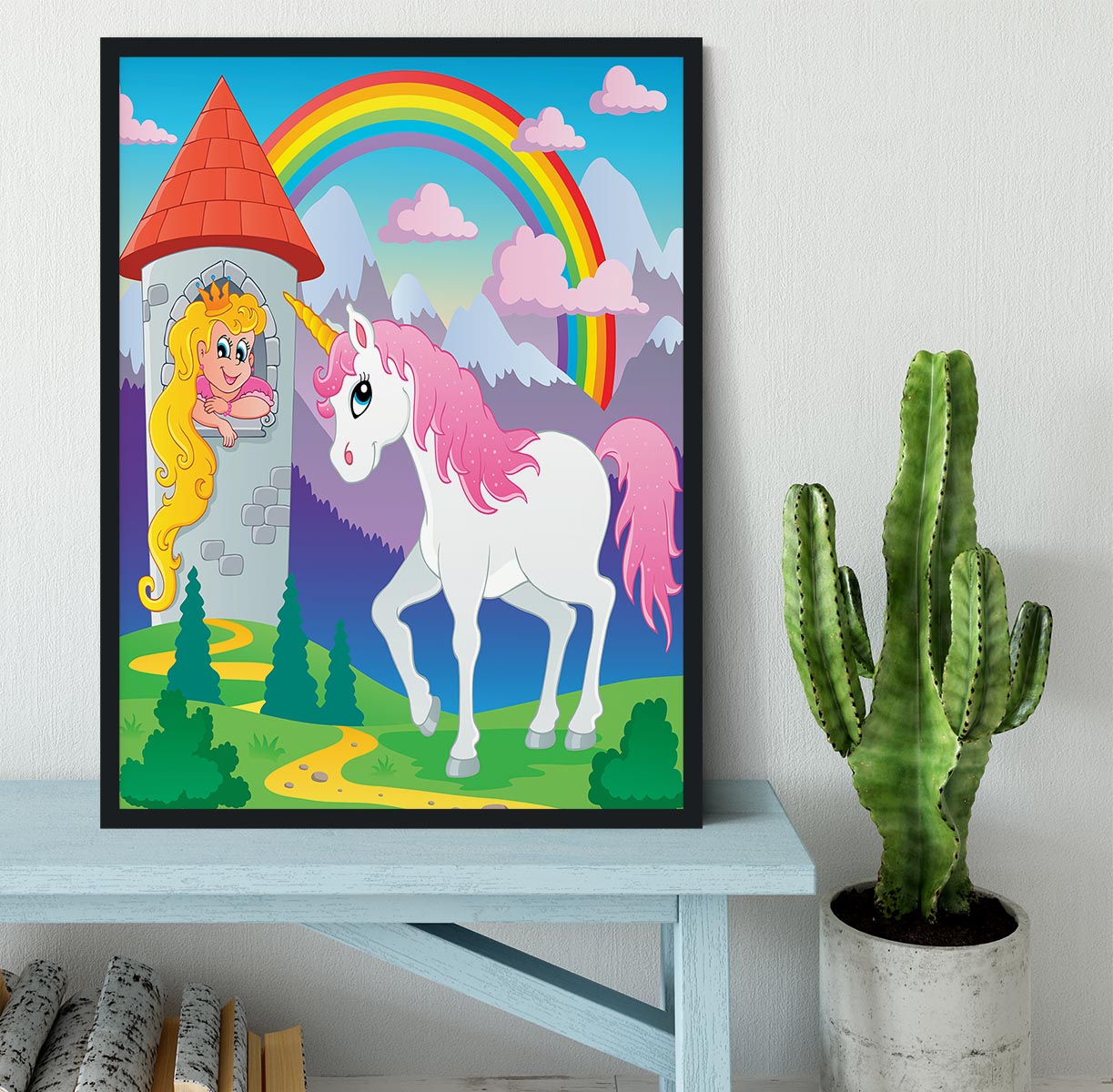 Fairy tale unicorn Framed Print - Canvas Art Rocks - 2