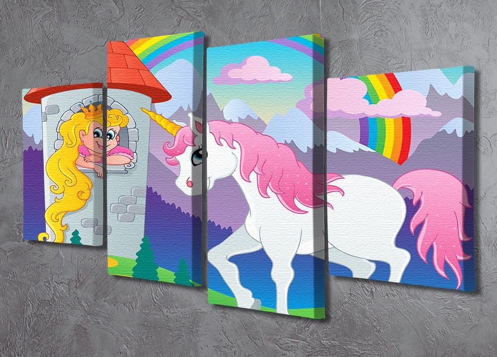 Fairy tale unicorn theme 4 Split Panel Canvas  - Canvas Art Rocks - 2