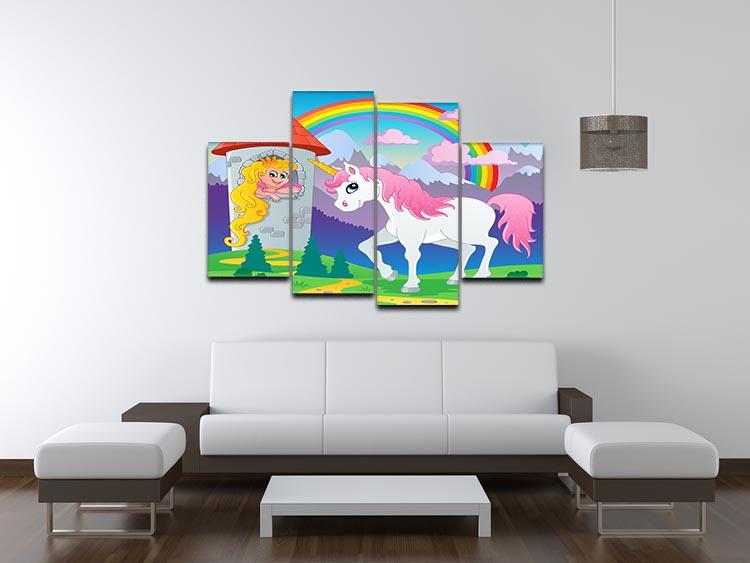 Fairy tale unicorn theme 4 Split Panel Canvas  - Canvas Art Rocks - 3