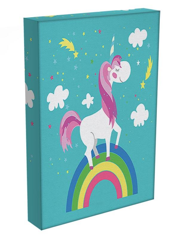 Fairy unicorn with rainbow Canvas Print or Poster - Canvas Art Rocks - 3