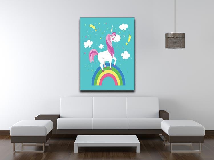 Fairy unicorn with rainbow Canvas Print or Poster - Canvas Art Rocks - 4