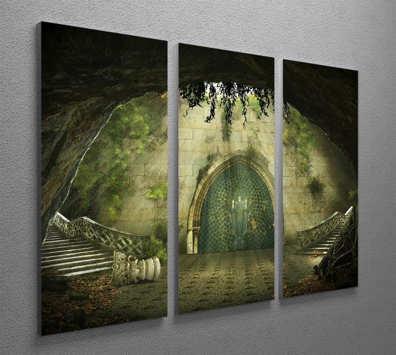 Fantasy cave 3 Split Panel Canvas Print - Canvas Art Rocks - 2