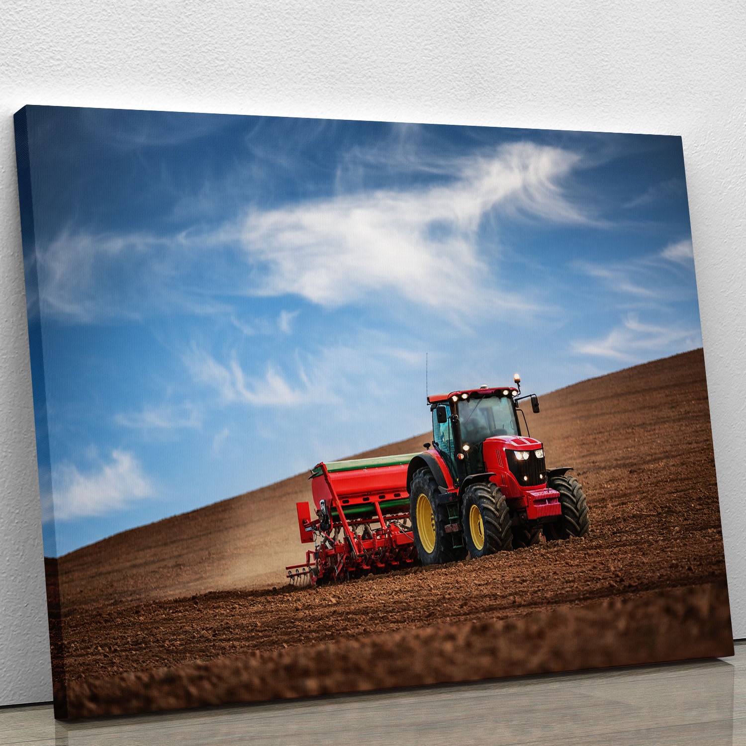 Farmer in tractor Canvas Print or Poster - Canvas Art Rocks - 1