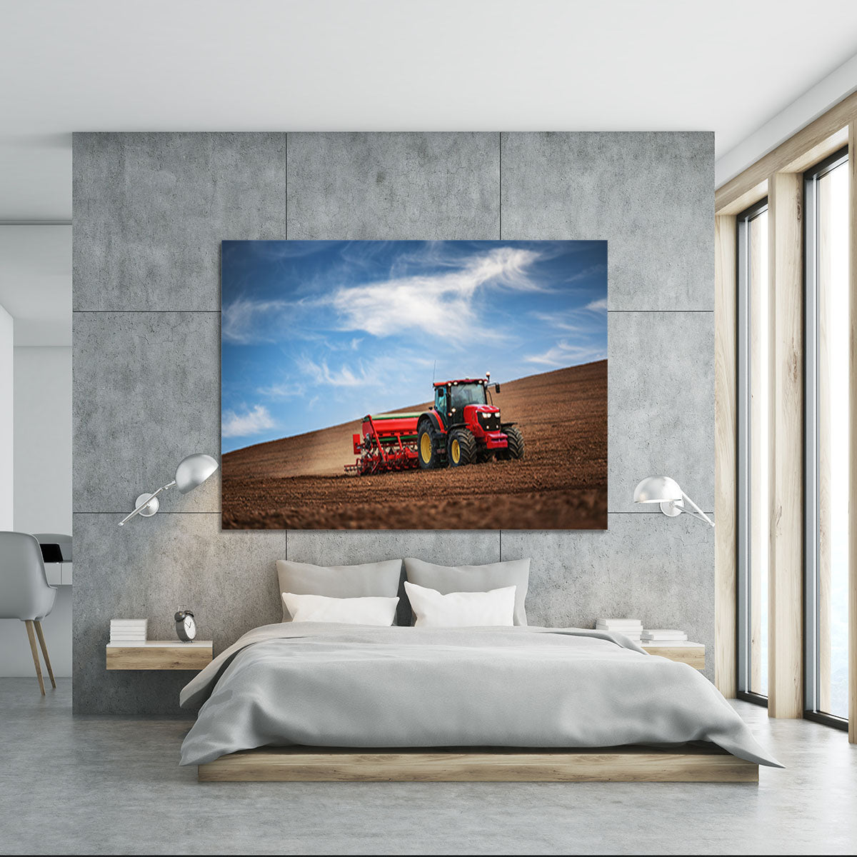 Farmer in tractor Canvas Print or Poster - Canvas Art Rocks - 5