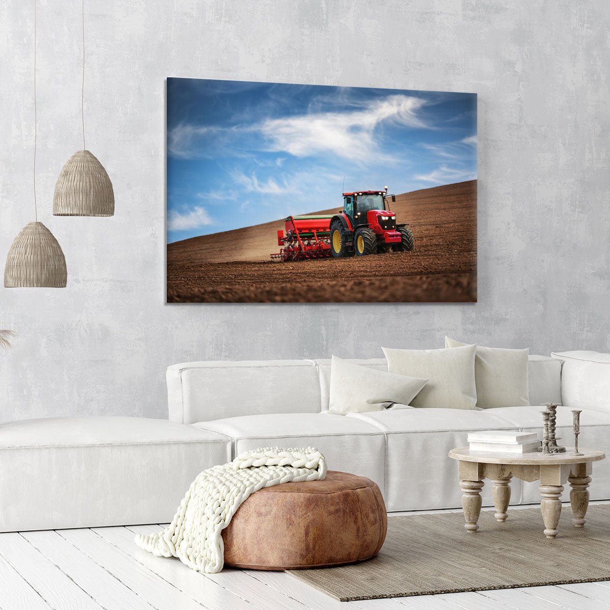 Farmer in tractor Canvas Print or Poster - Canvas Art Rocks - 6