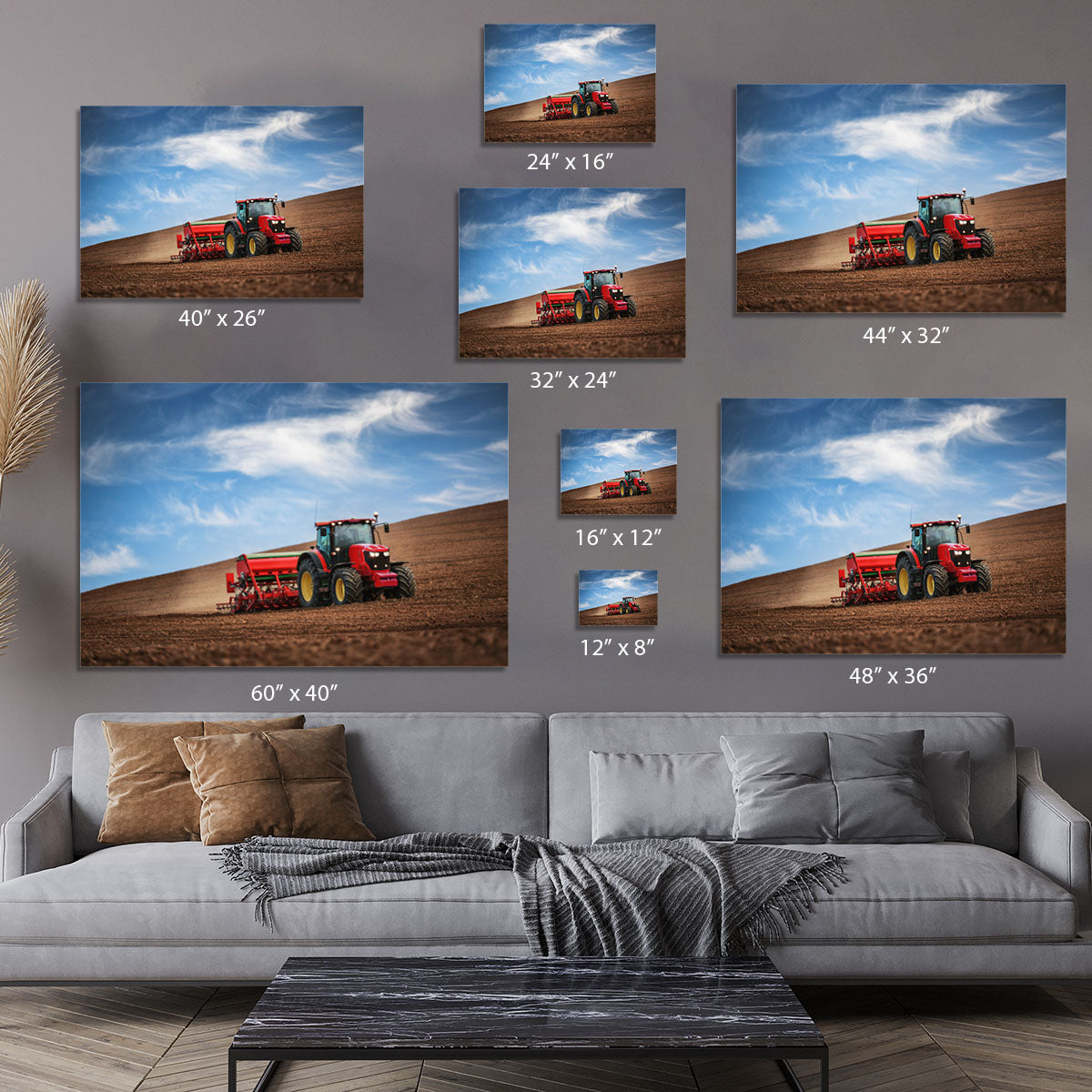 Farmer in tractor Canvas Print or Poster - Canvas Art Rocks - 7