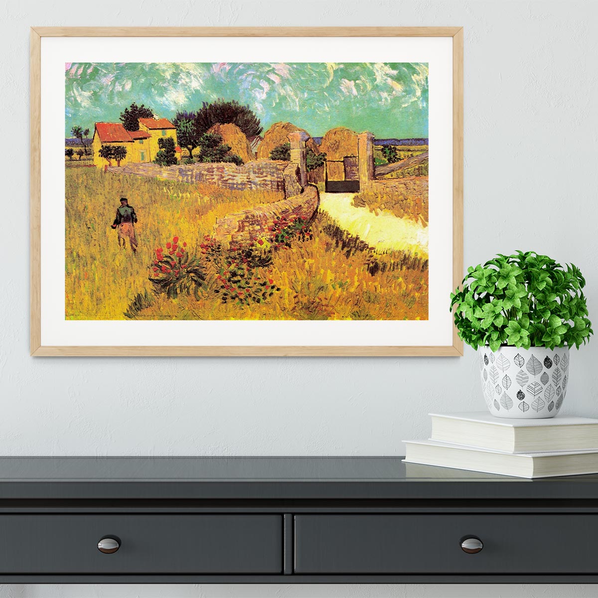 Farmhouse in Provence by Van Gogh Framed Print - Canvas Art Rocks - 3