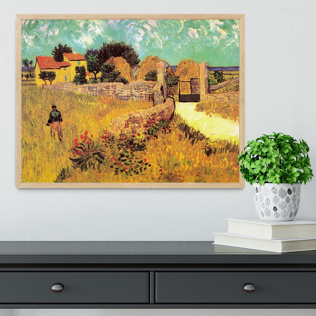 Farmhouse in Provence by Van Gogh Framed Print - Canvas Art Rocks - 4
