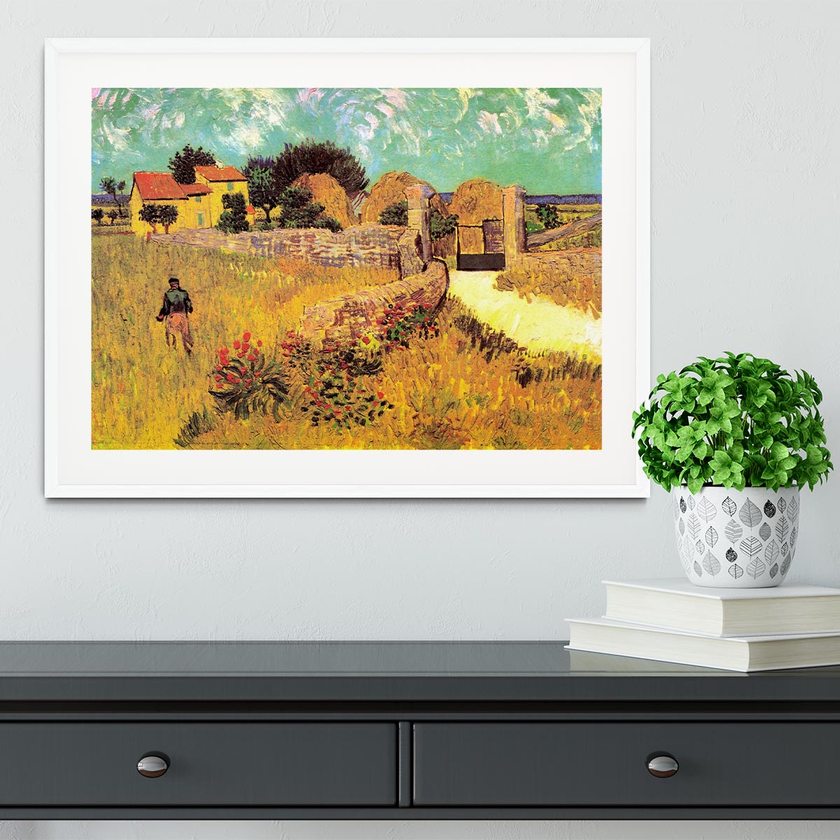Farmhouse in Provence by Van Gogh Framed Print - Canvas Art Rocks - 5