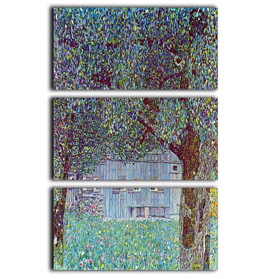 Farmhouse in Upper Austria by Klimt 3 Split Panel Canvas Print - Canvas Art Rocks - 1