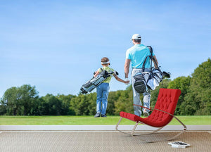Father and son on golf course Wall Mural Wallpaper - Canvas Art Rocks - 2