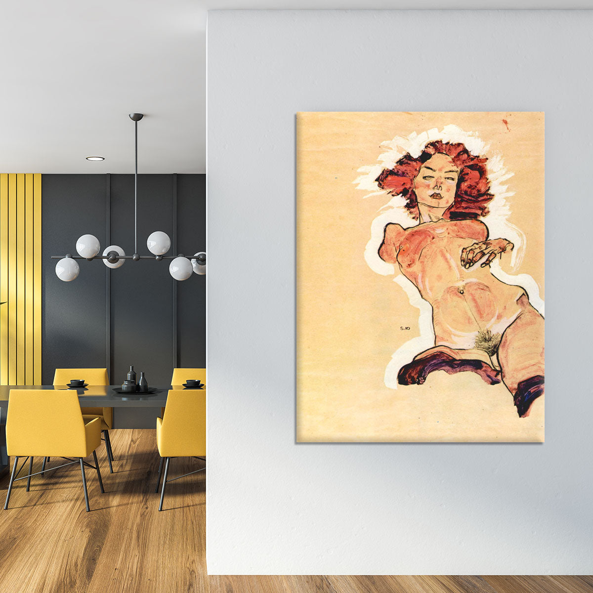 Female Act by Egon Schiele Canvas Print or Poster - Canvas Art Rocks - 4