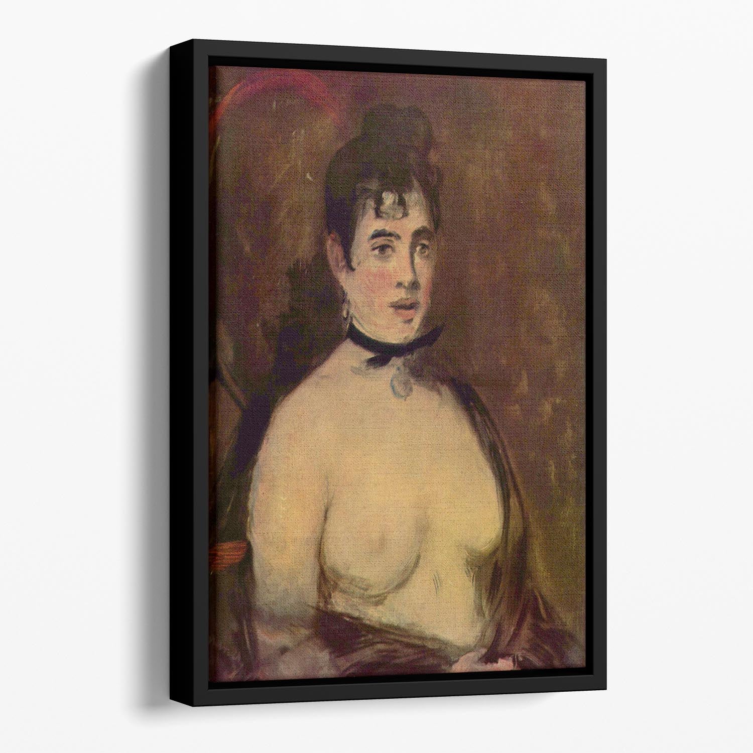Female act by Manet Floating Framed Canvas