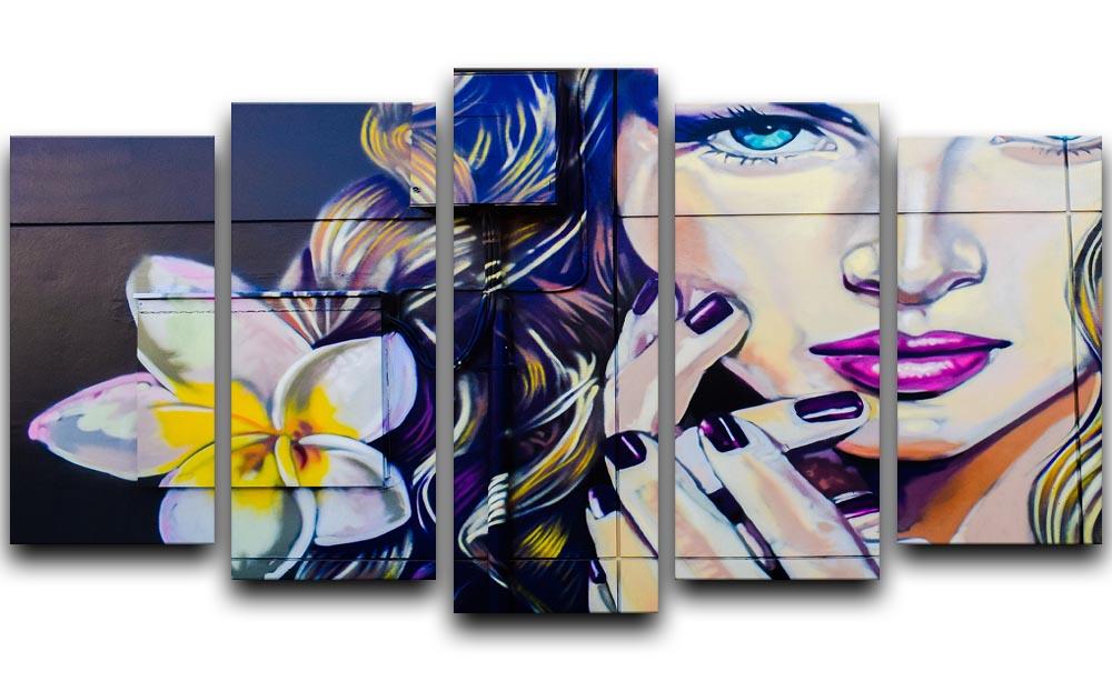 Femme Fatale Graffiti 5 Split Panel Canvas  - Canvas Art Rocks - 1