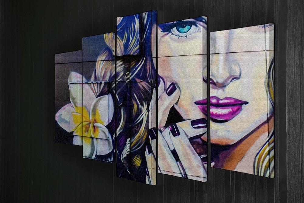 Femme Fatale Graffiti 5 Split Panel Canvas - Canvas Art Rocks - 2