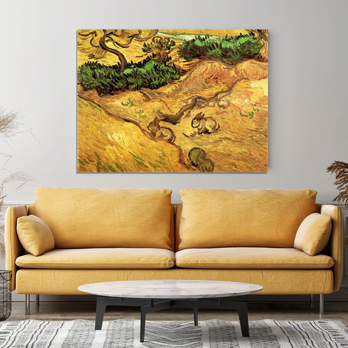 Field with Two Rabbits by Van Gogh Canvas Print or Poster - Canvas Art Rocks - 4