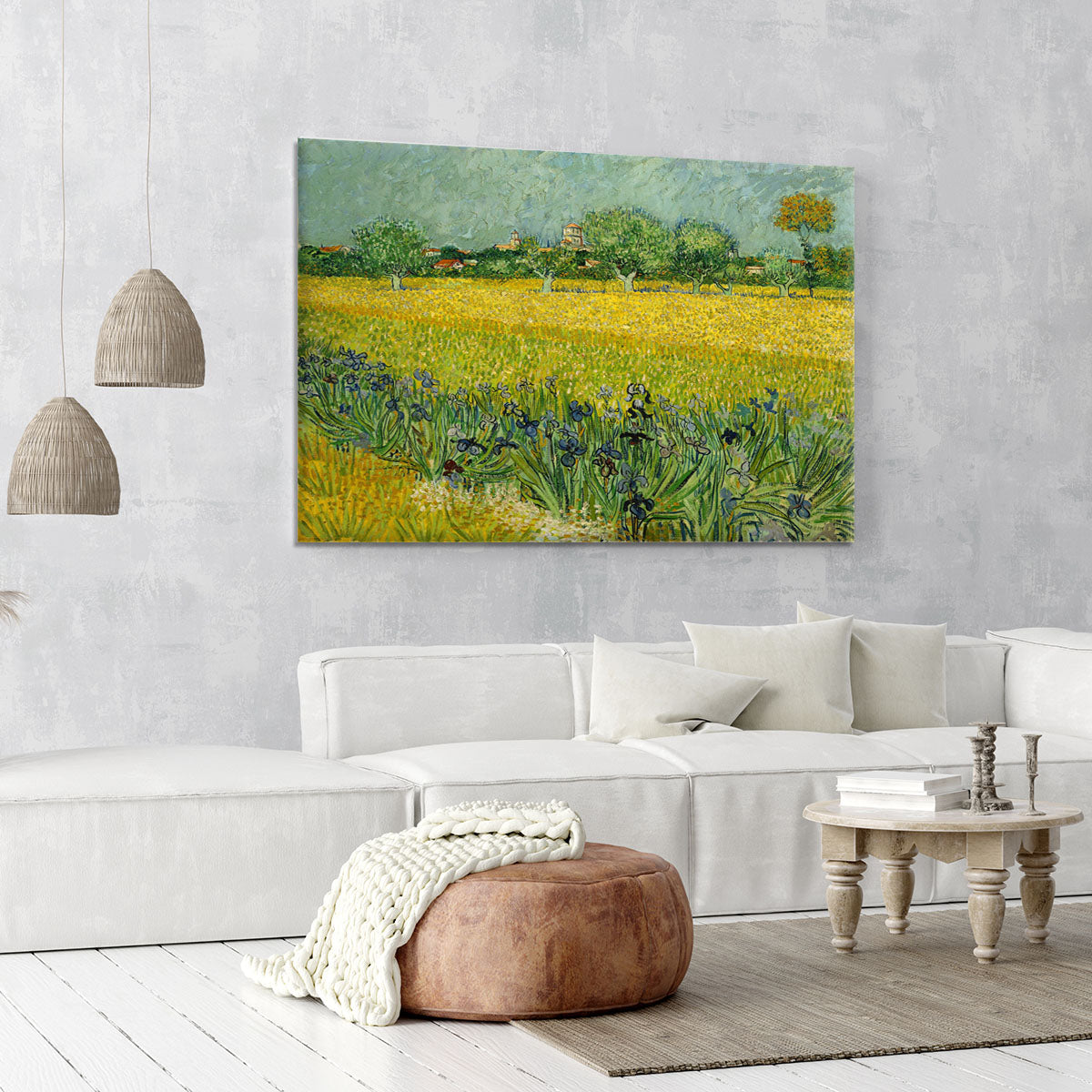 Field with flowers near Arles Canvas Print or Poster - Canvas Art Rocks - 6