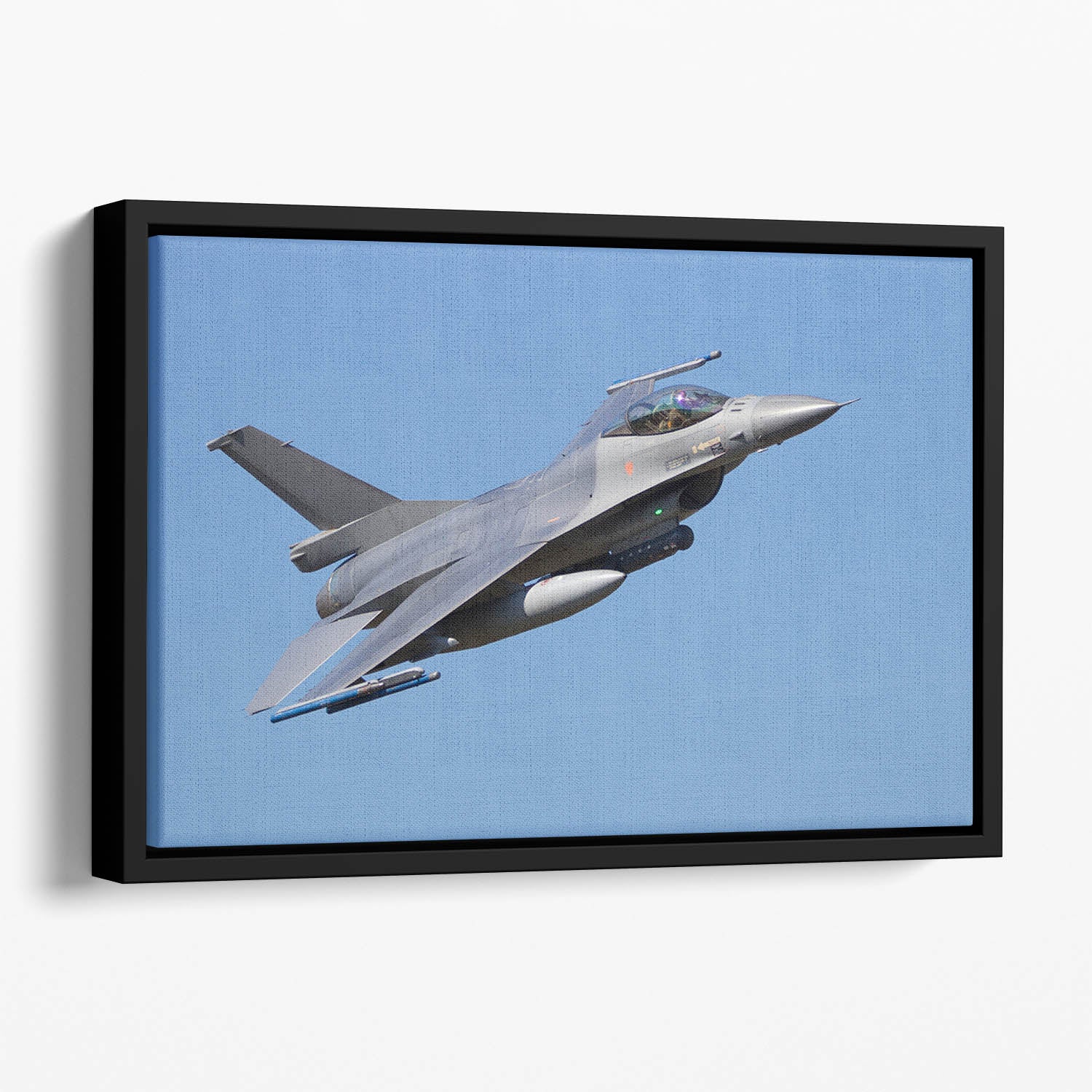 Fighter jet flyby Floating Framed Canvas