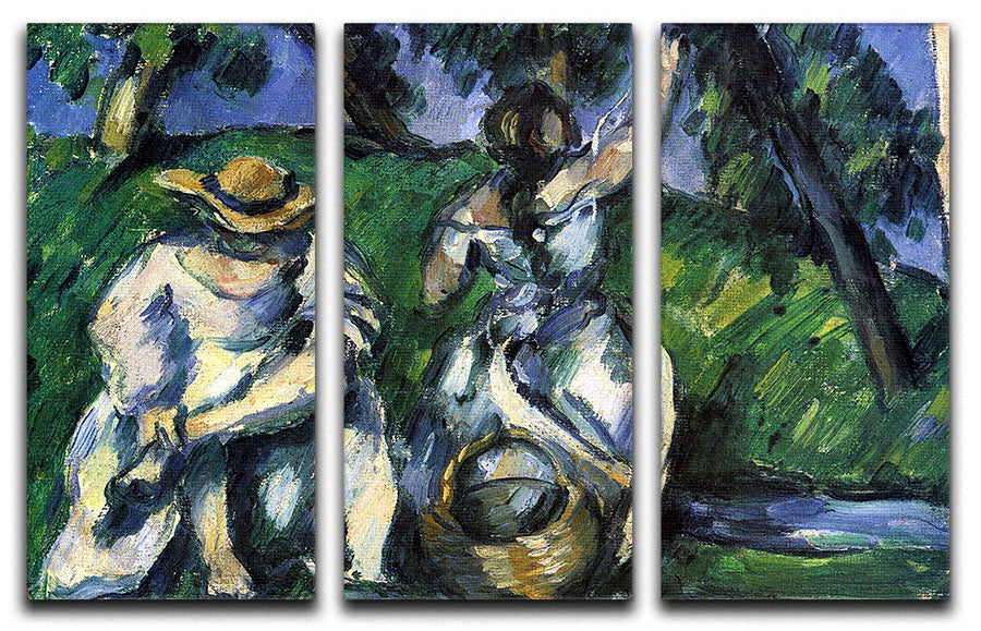 Figures by Cezanne 3 Split Panel Canvas Print - Canvas Art Rocks - 1