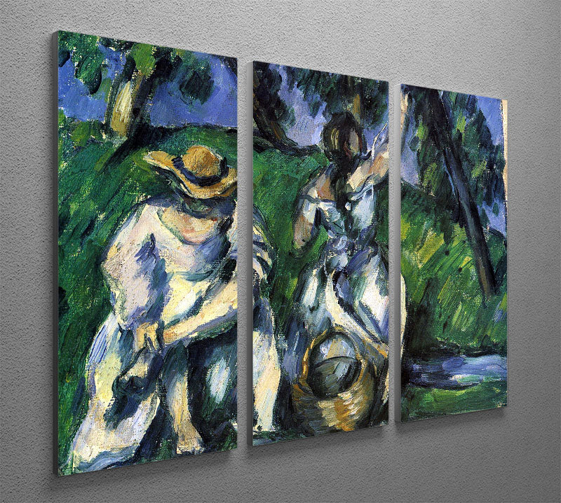 Figures by Cezanne 3 Split Panel Canvas Print - Canvas Art Rocks - 2