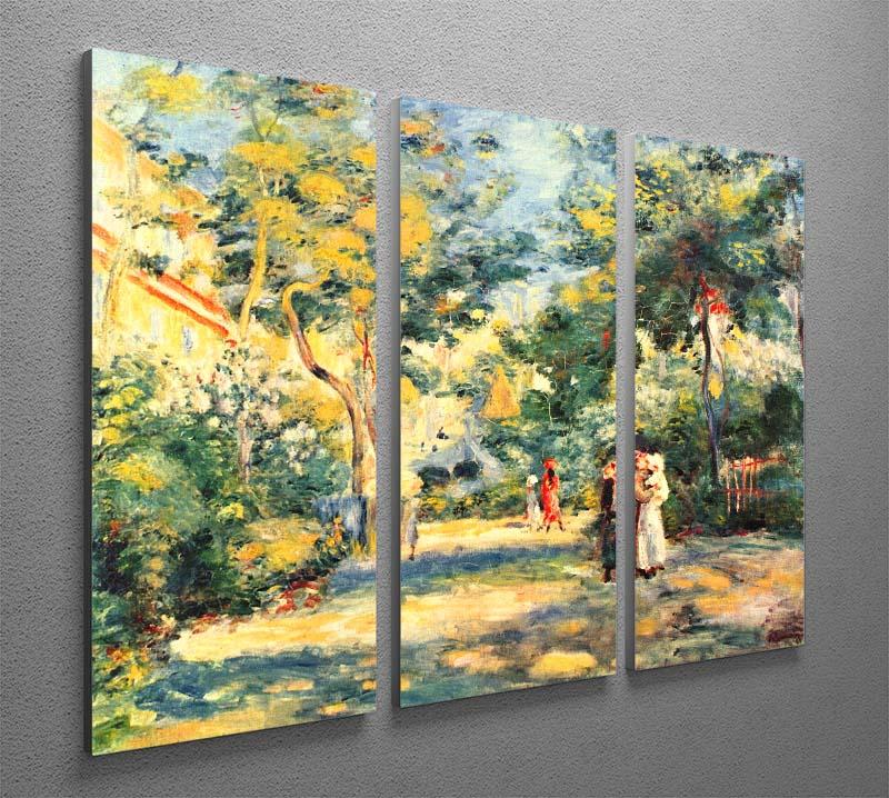Figures in the garden by Renoir 3 Split Panel Canvas Print - Canvas Art Rocks - 2